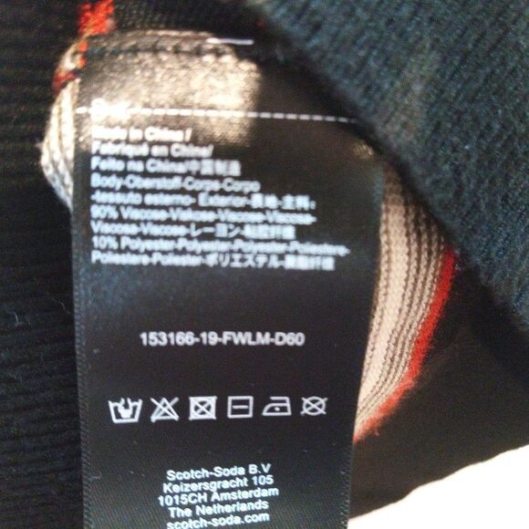 Scotch & Soda stripe sweater lurex black orange white XS lightweight preppy fall - Picture 5 of 10